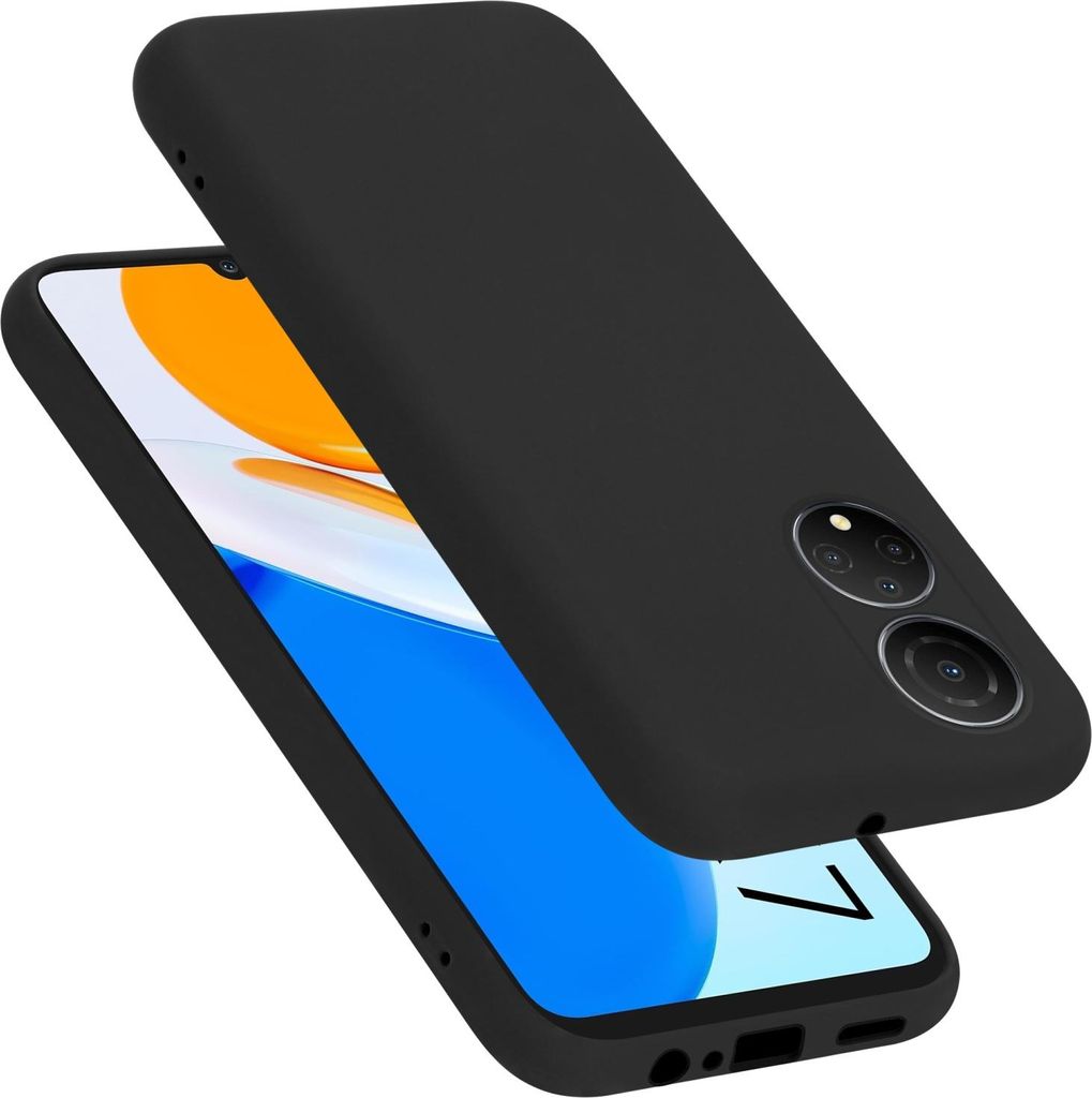 Cadorabo Schutzhülle für Honor X7 Hülle in Schwarz Handyhülle Case Cover TPU Etui