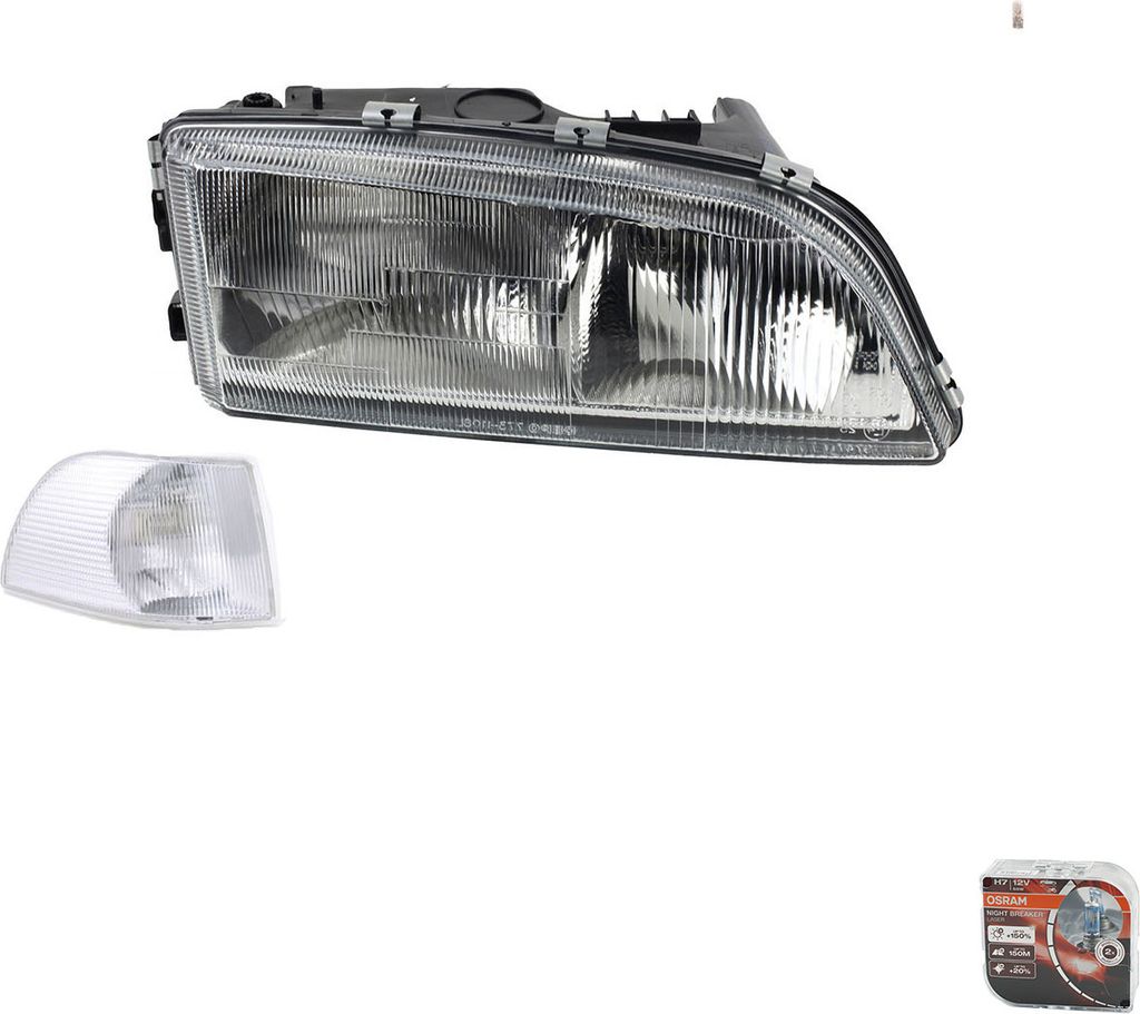 Johns, Scheinwerfer + Osram Night Breaker Laser passend für Volvo S70 V70 Rechts 9483028 9151467 8628399 8628618 9169597 9483183 9169371 9178903