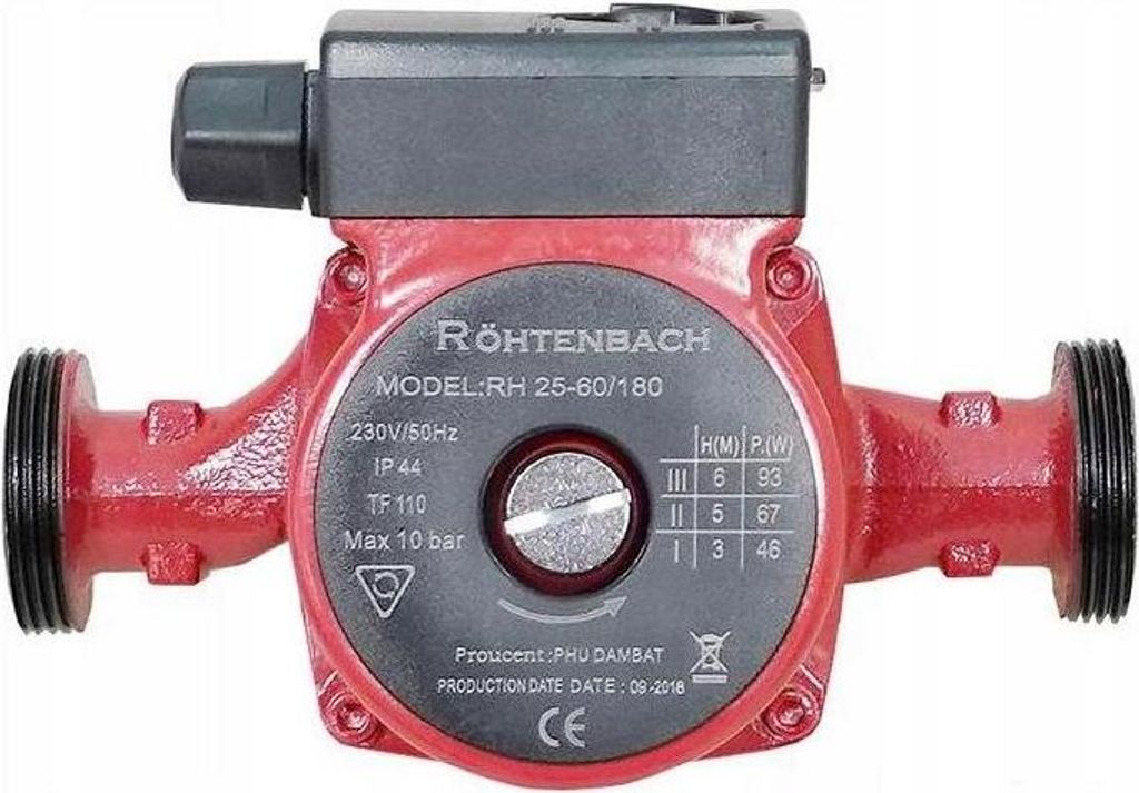 Röhtenbach | Pompa obiegowa RH 25-60/180 - czarna - Zdjęcie produktu 