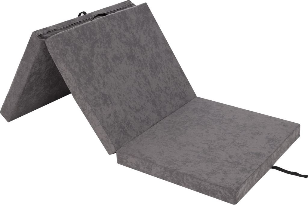 Faltmatratze "BEN" - 195×80×8 cm - klappbar, Bezug waschbar, Aloba-Stoff, als Gästebett, Trainingsmatte oder Pouf | PillowPrim