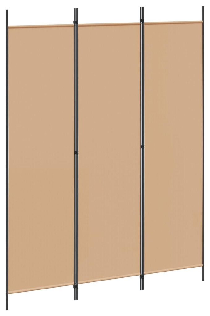 vidaXL 3-dielny paraván, béžový, 150 x 200 cm, látka Obrázok produktu 