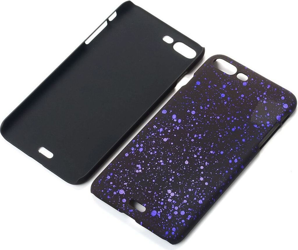 Handy Hülle Schutz Case Bumper Schale für Apple iPhone 7 Plus 3D Sterne Lila