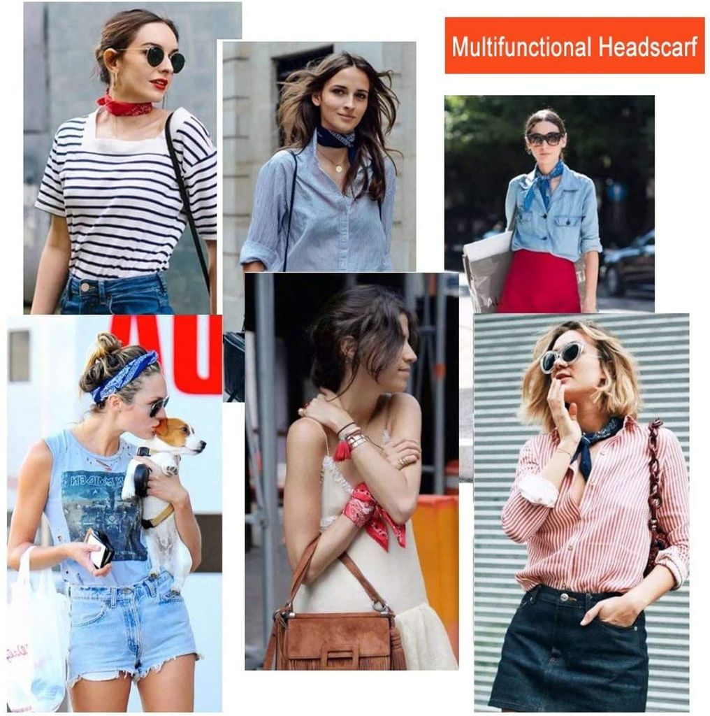 24 Stück Bandana Kopftuch Halstuch Nickituch Biker Tuch Produktbild 4
