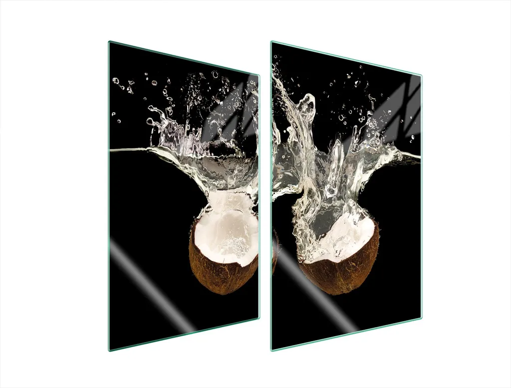 Copri Fornelli Induzione e Ceramica 35x52 | Vetro Nero 2 Pezzi