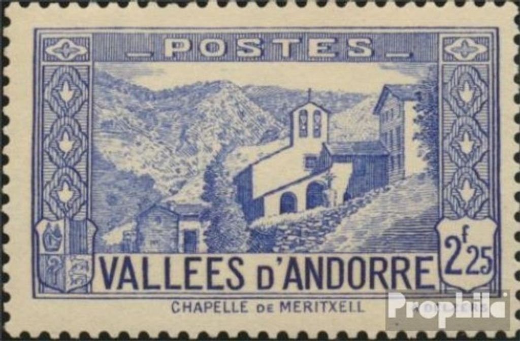 Briefmarken Andorra - Französische Post 1937 Mi 73 postfrisch Landschaften