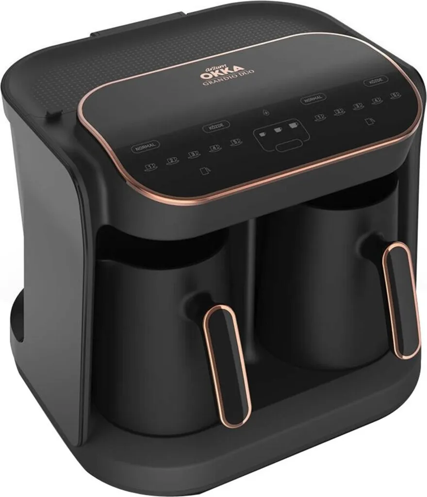 Machine à café moka Arzum Okka Grandio Duo 1400W Noir et Bronze 10 Tasses