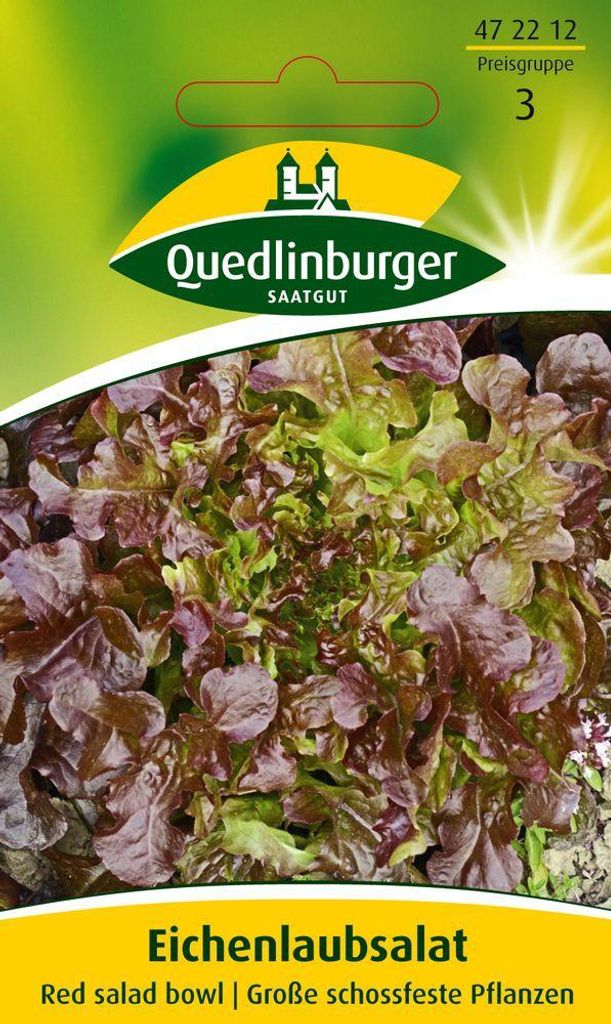 Artikelbild 2 von 'Eichenlaubsalat Red Salad Bowl' aus der Kategorie Salatsamen
