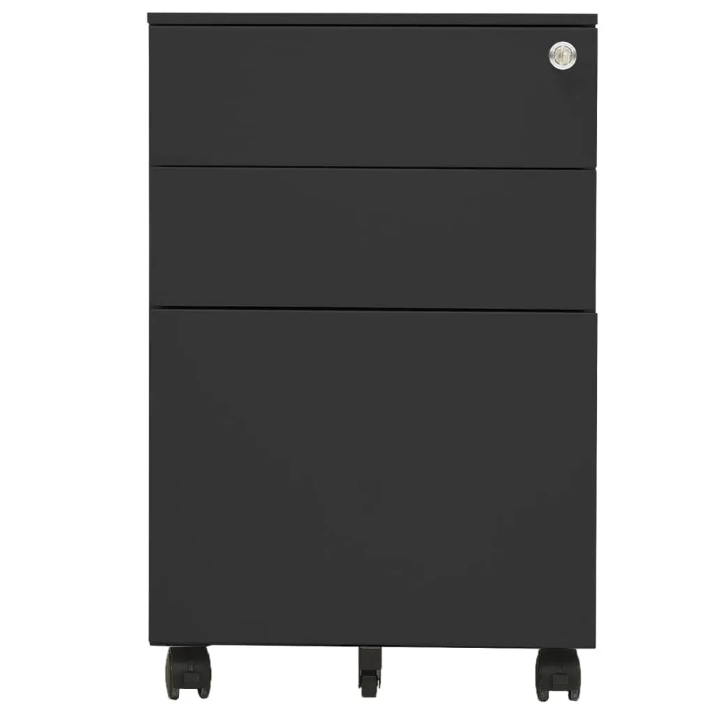 Cassettiera Ufficio Design Industriale vidaXL Acciaio Antracite 60cm