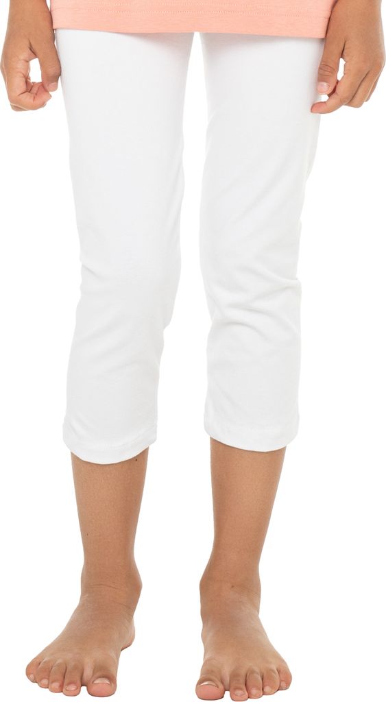 Celodoro Kinder Leggings (3/4 Capri) - Weiß 146-152