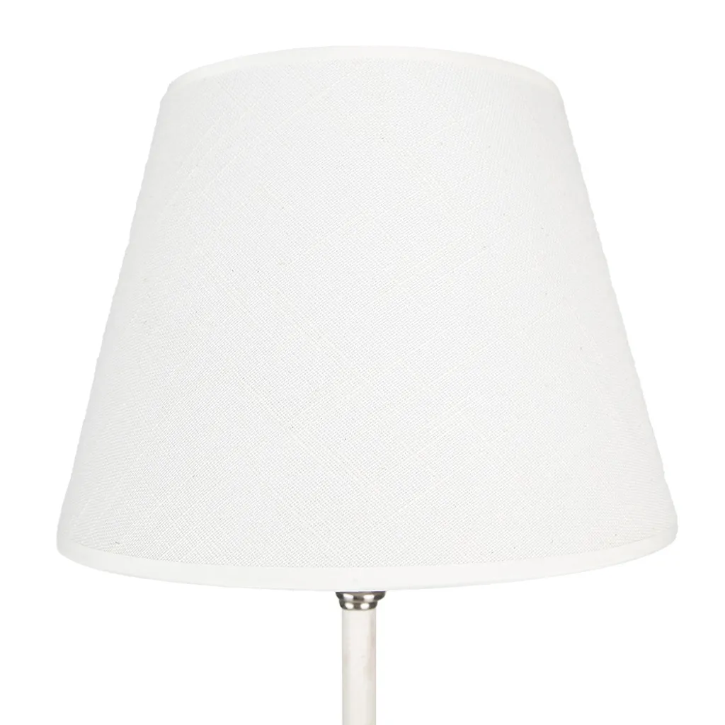 Lampe de table 44 cm en fer blanc et argenté Clayre & Eef style rétro - 2