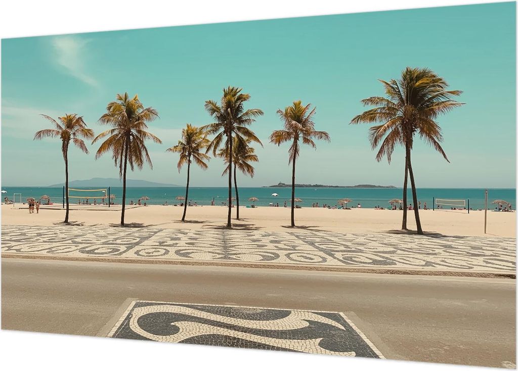 Fototapete - Wandbilder für Wohnzimmer - 416x254 - Dekorative Wandfolie - Modernes Design für Wanddekoration - Tapeten für Innenräume - Palmens...