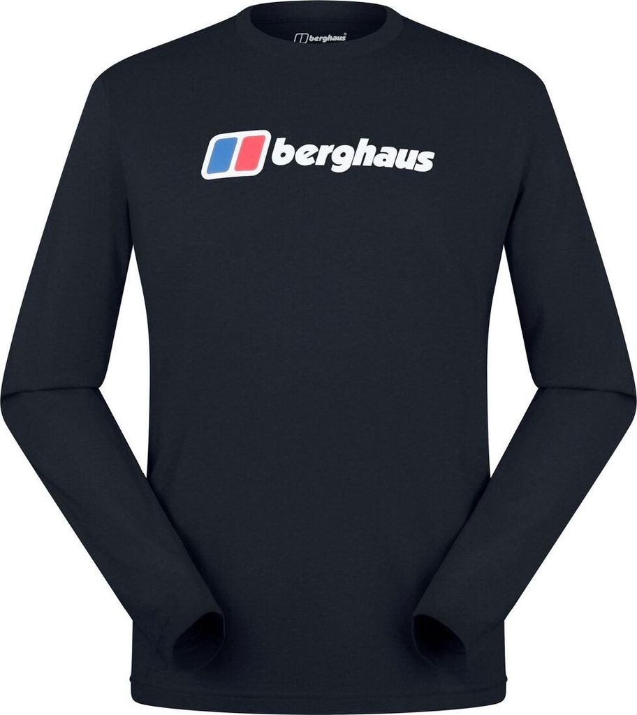 M Berghaus Big Logo LS Tee, T-Shirt Herren, BP6 BLACK/BLACK, L (52) - Berghaus