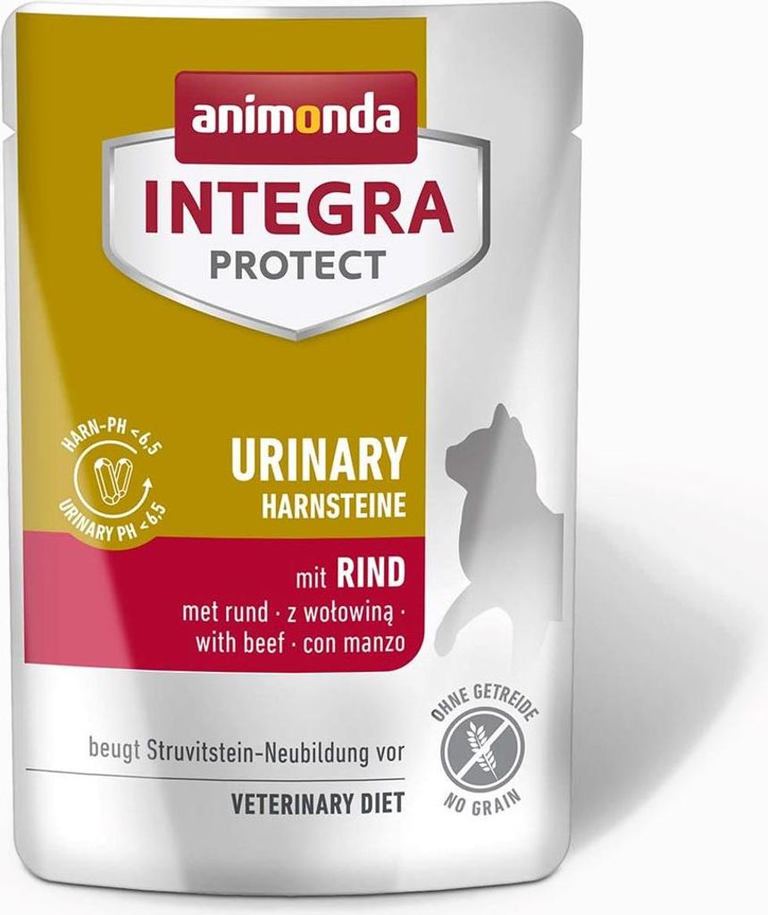 ANIMONDA Integra Protect Urinary Struvit mit Rind - Nassfutter für Katzen - 85g