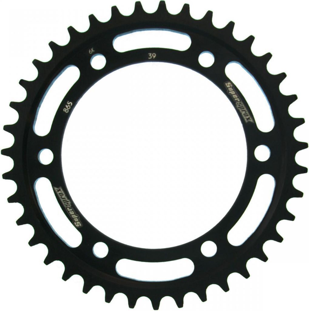 Stahl-Kettenrad Supersprox 530 - 39Z (schwarz) RFE-865:39-BLK|ID 125,0 LK 145,0 6-Loch