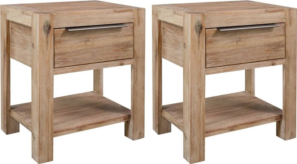 Maison Exclusive - Nachttische mit Schubladen 2 Stk 40x30x48 cm Akazie Massivholz