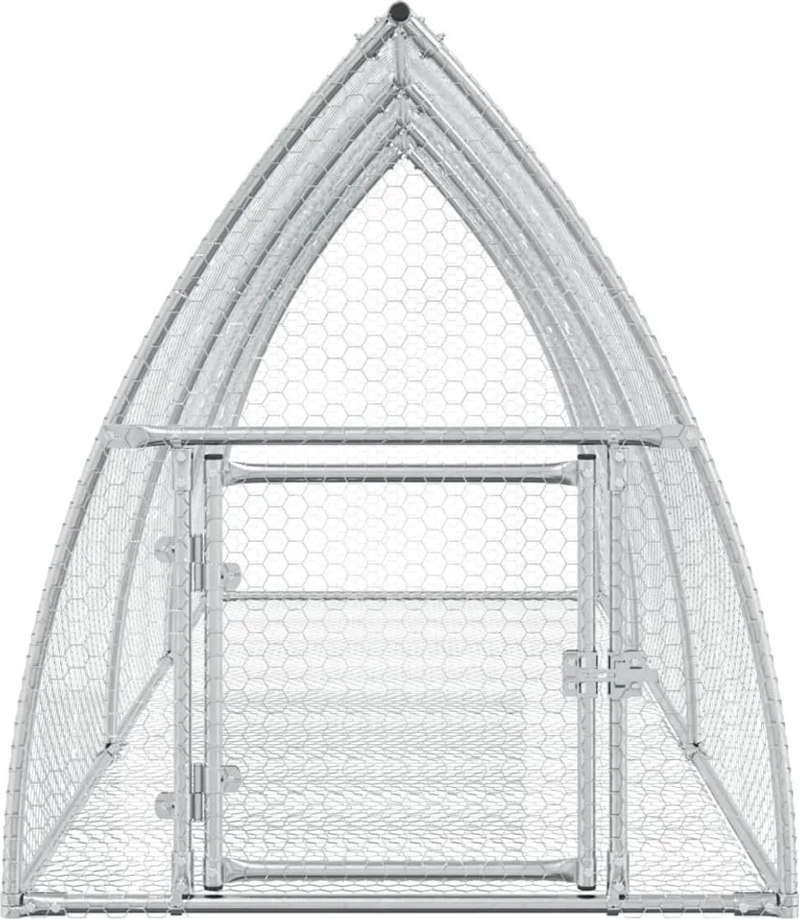 vidaXL Conigliera Silver 300x105x120 cm - Recinto Robusto Acciaio Zincato - 5