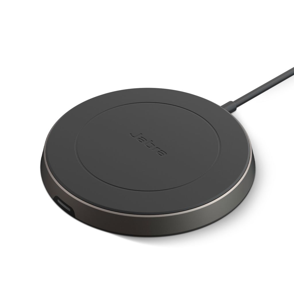 A Jabra wireless charging pad is shown on a white background.