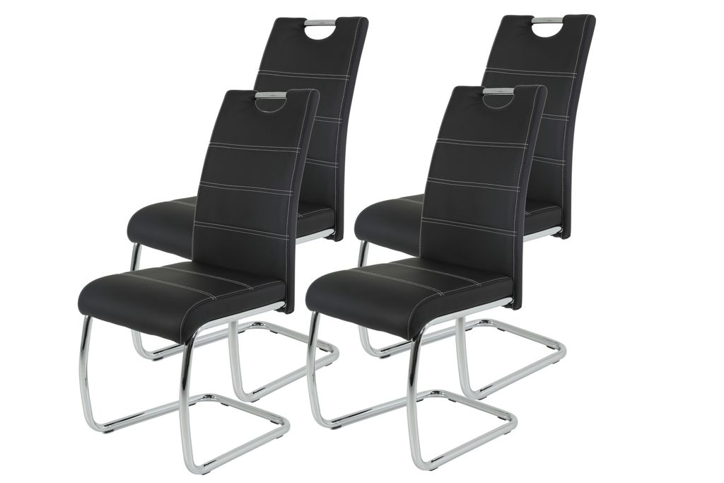 Hela Tische, 4er Set Esszimmerstuhl Freischwinger Flora - Produktbild 
