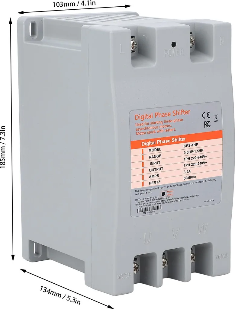 Convertisseur mono vers triphasé avec affichage LCD et contrôle précis - 4