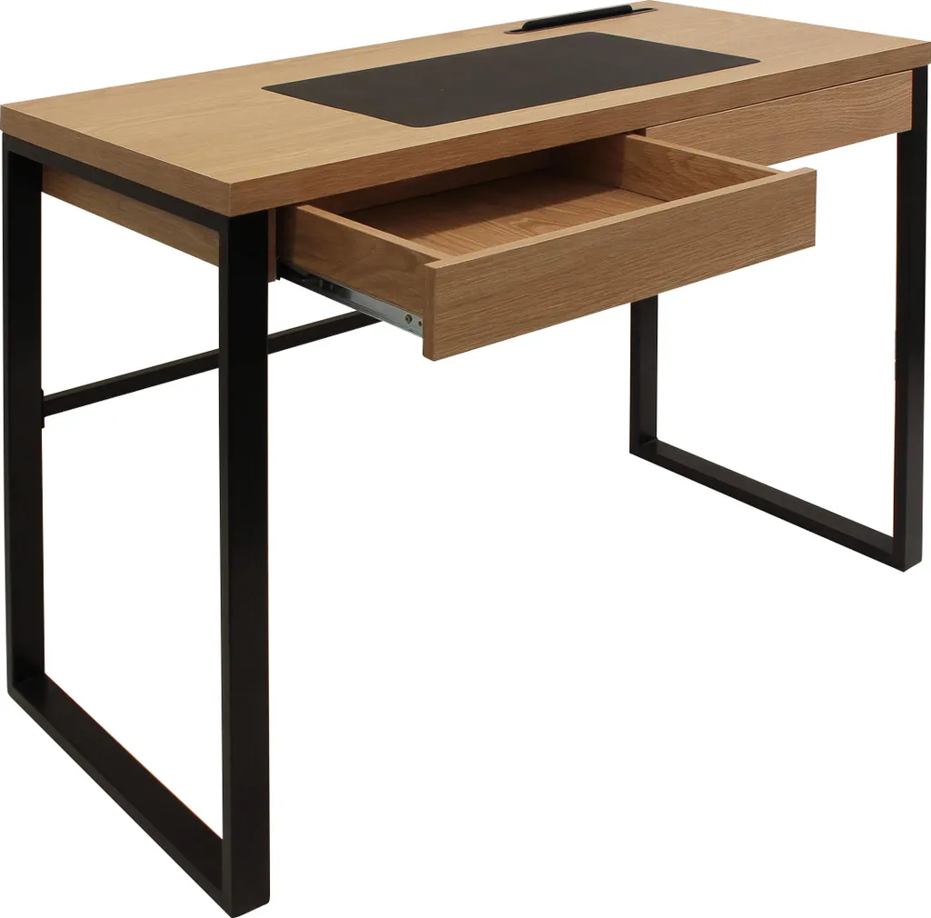 Table de bureau bois et métal pour ordinateur avec cadre acier robuste - 3