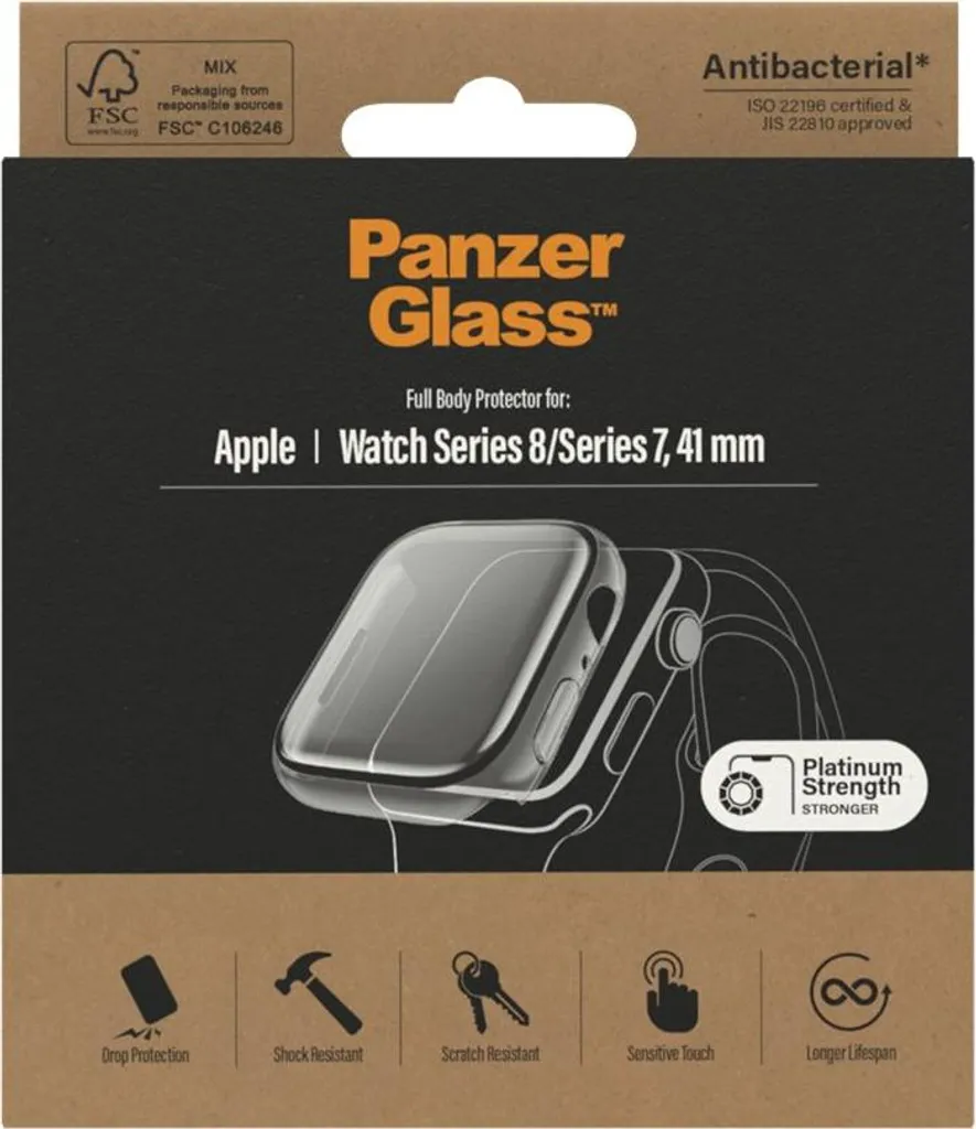 PanzerGlass Apple Watch 41mm S9/8/7 | Vetro Full Body Trasparente - 19