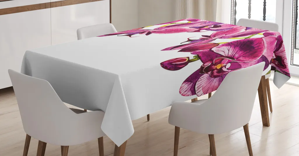 Tovaglia Professionale ABAKUHAUS Orchidee 140x170 Stampa Digitale HD
