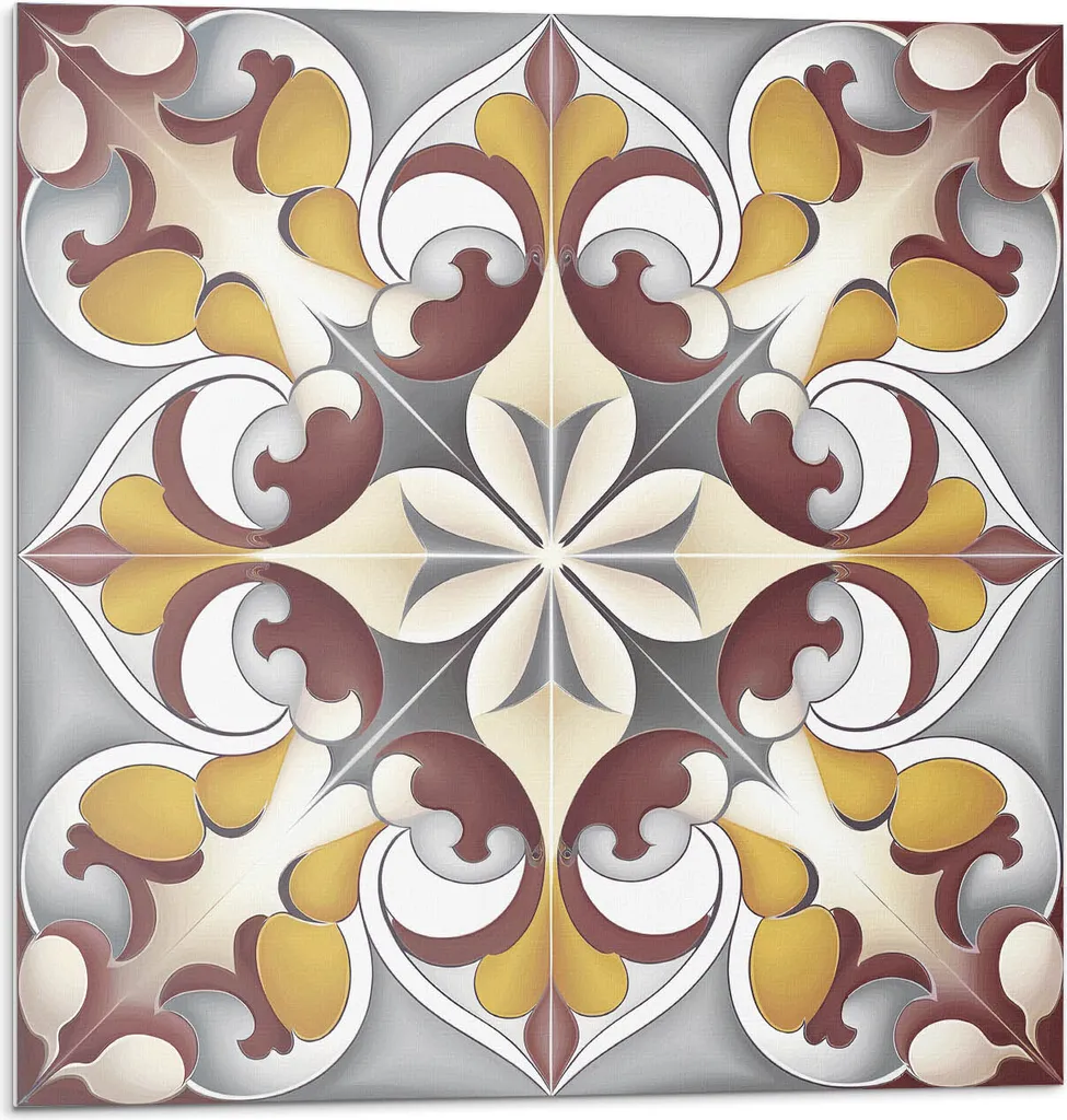 20 Piastrelle 3D PVC Mosaico Floreale: Adesivi Murali Cucina 20x20