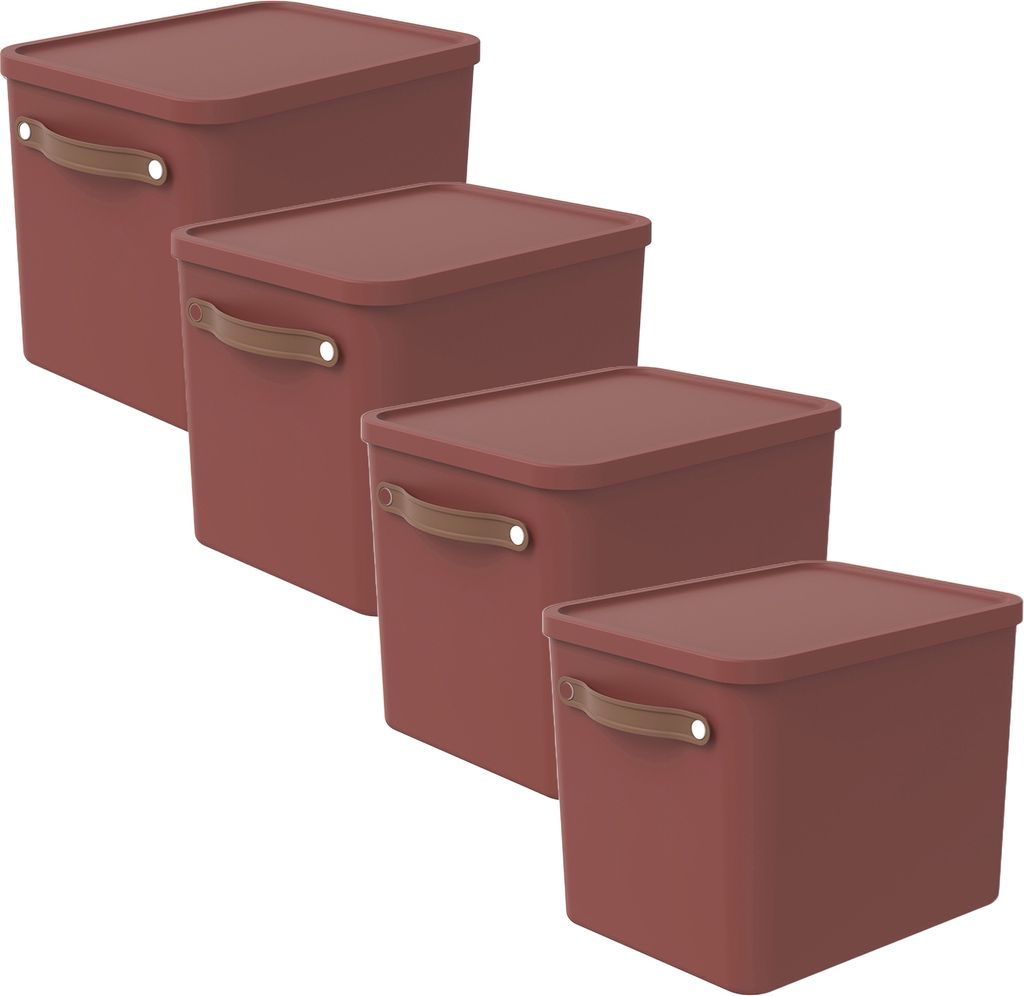 Aufbewahrungsbox 27L Maloja - Kunststoffbox mit Deckel - Stapelbox 40,0 x 29,0 x 29,5 cm - Plastikbox Ordnungsbox Allzweckkiste