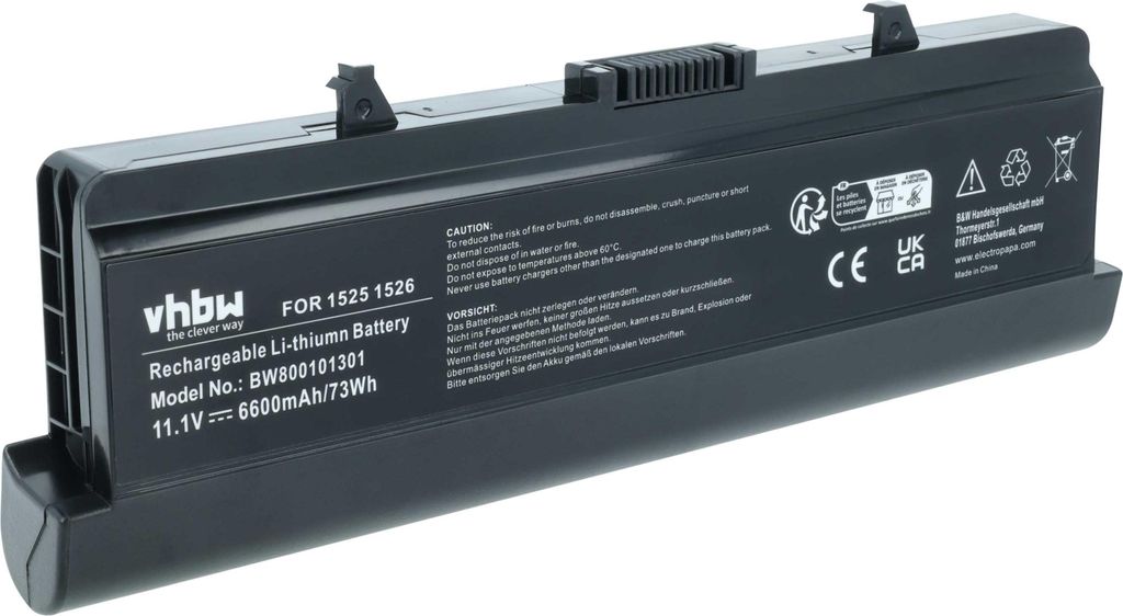 vhbw Akku kompatibel mit Dell Inspiron 1545, 1525, 1526, Produktbild 