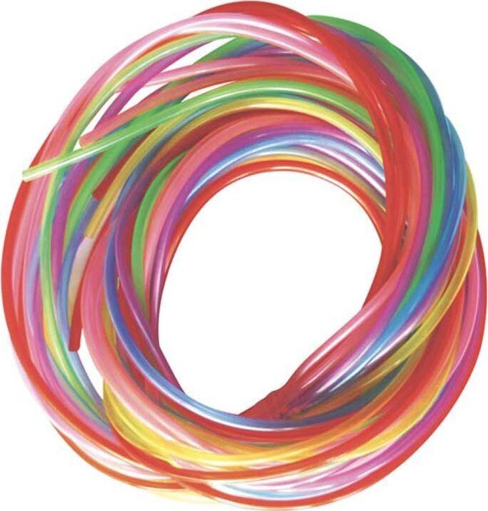 12 farbige scoubidou 80 cm - Perleffekt
