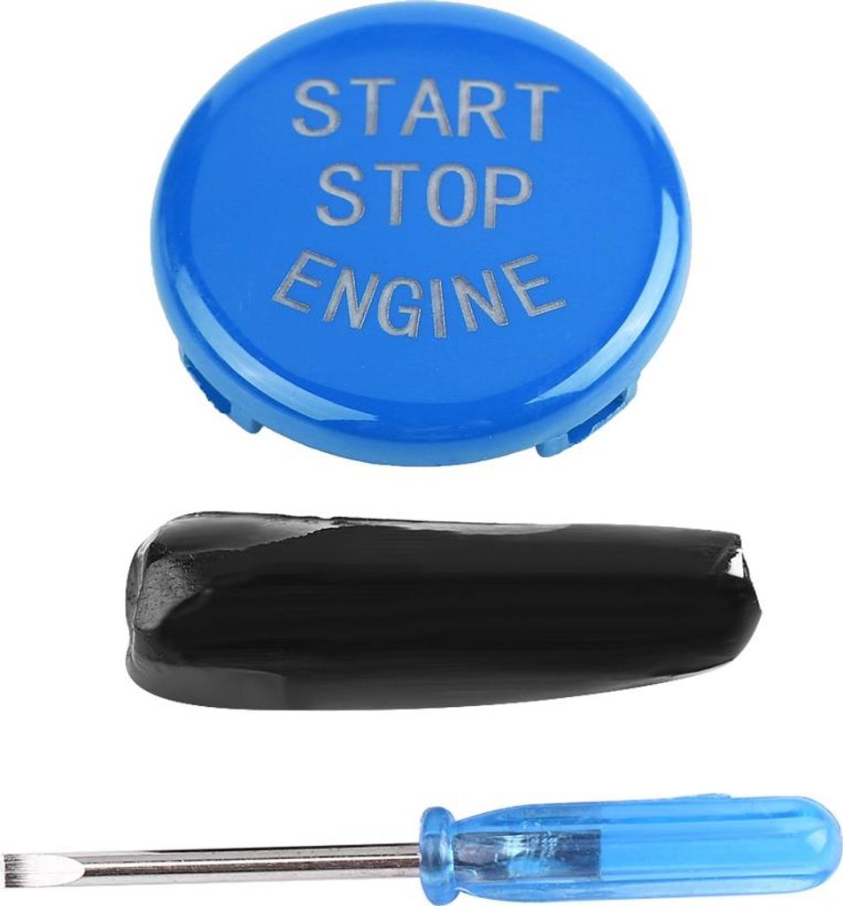 Car One Key Start -Taste -Motor -Zündschalterabdeckung für BMW E -Festplatte unten (blau)
