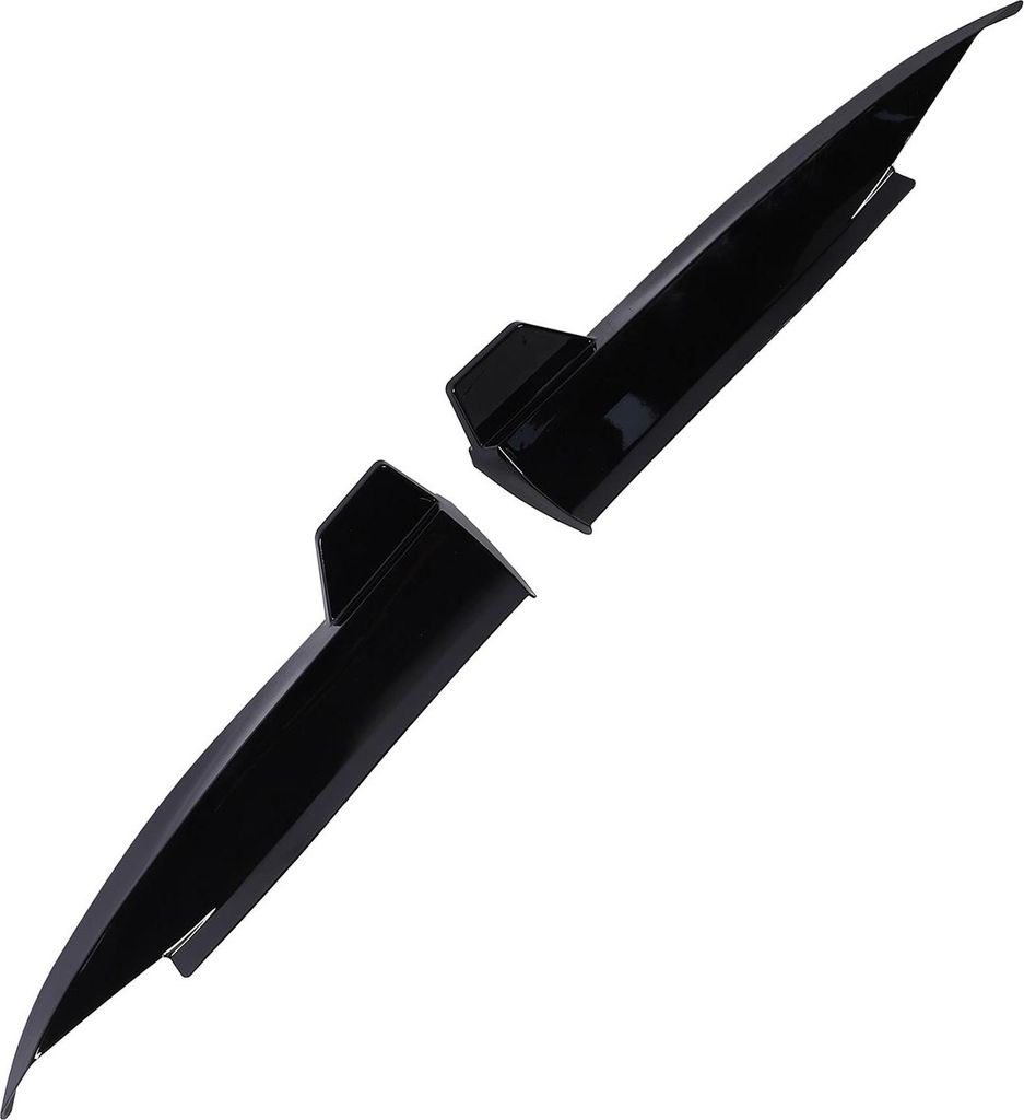 Paar Heckstoßstangen-Seitenlippen-Diffusor-Rock-Splitter-Canard für C-Klasse W204 AMG-Line 2008–2014, glänzend schwarz