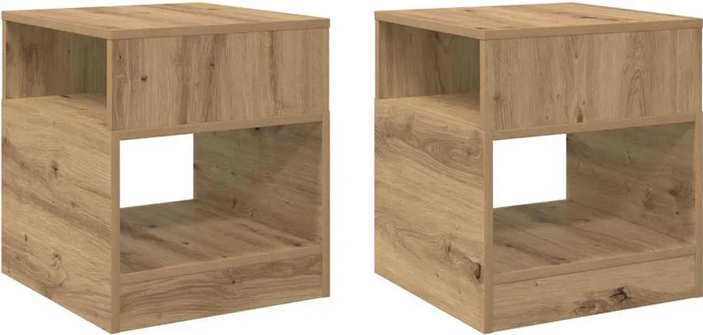 SYFAX™ Tavolini Rovere 40x40x45cm | Massima Efficienza Set 2pz