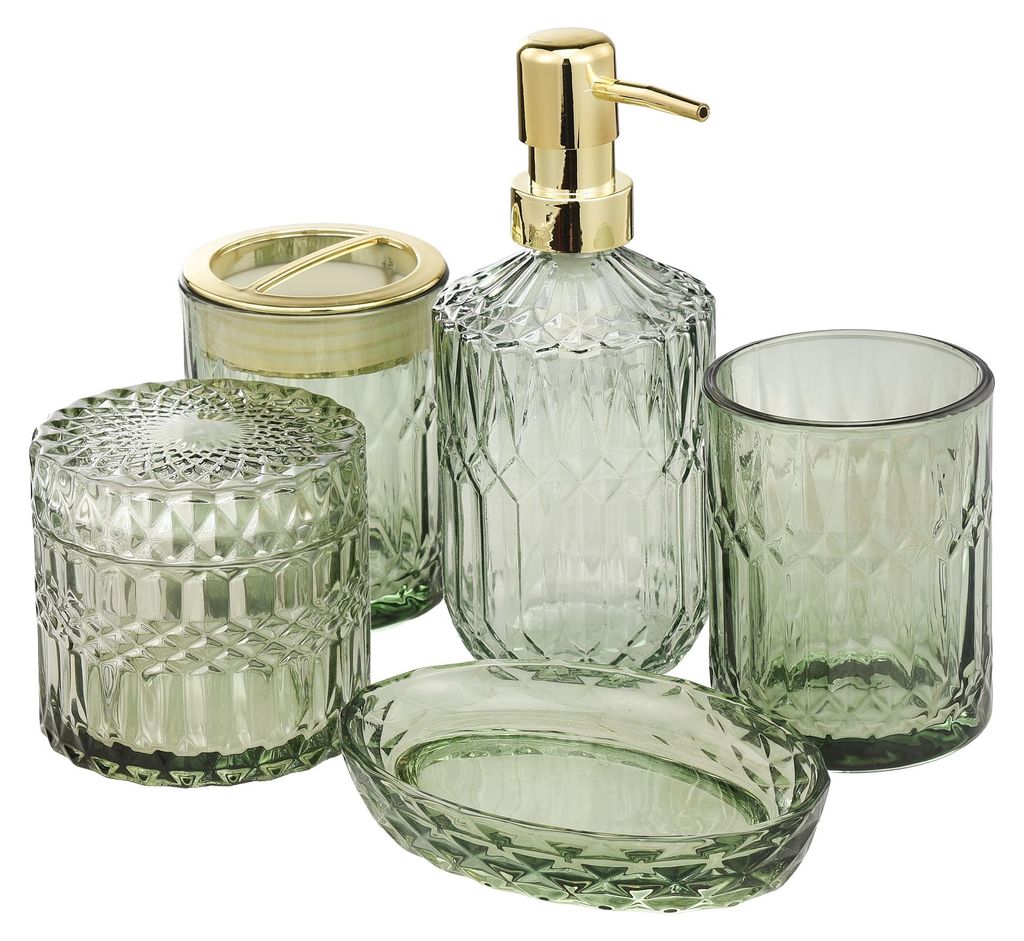 Conjunto de accesorios para baño REMZETTA en azul con Imagen del producto 