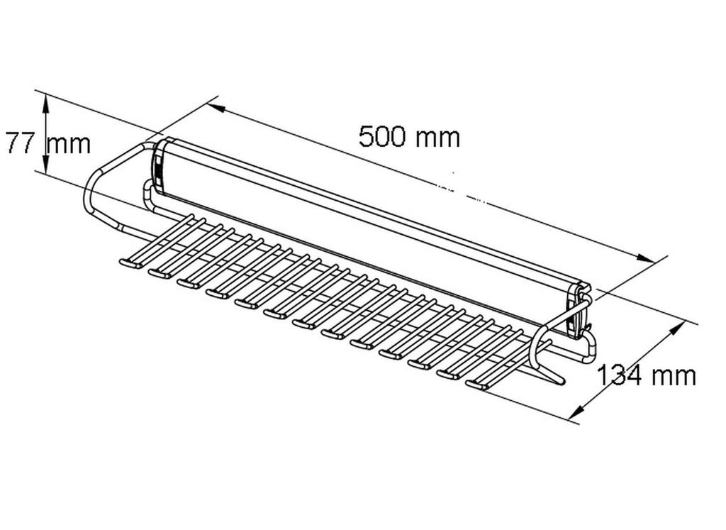 Evotrade Krawattenhalter Ausziehbar - Für Schrank Organisation Grau