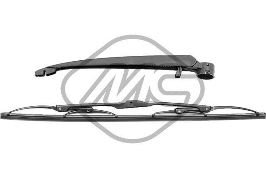 Metalcaucho Heckscheibenwischer + Arm Stück Hinten für BMW 5 Limousine (E39) 450mm