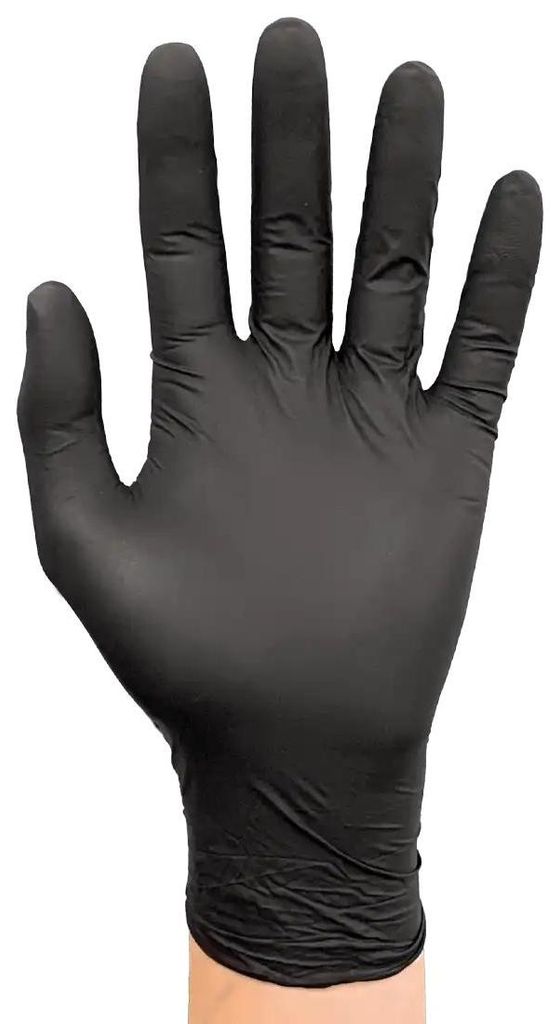 Sir Safety Defender Nitril Einweg-Arbeitshandschuhe puderfrei 100 Stück, S, SCHWARZ