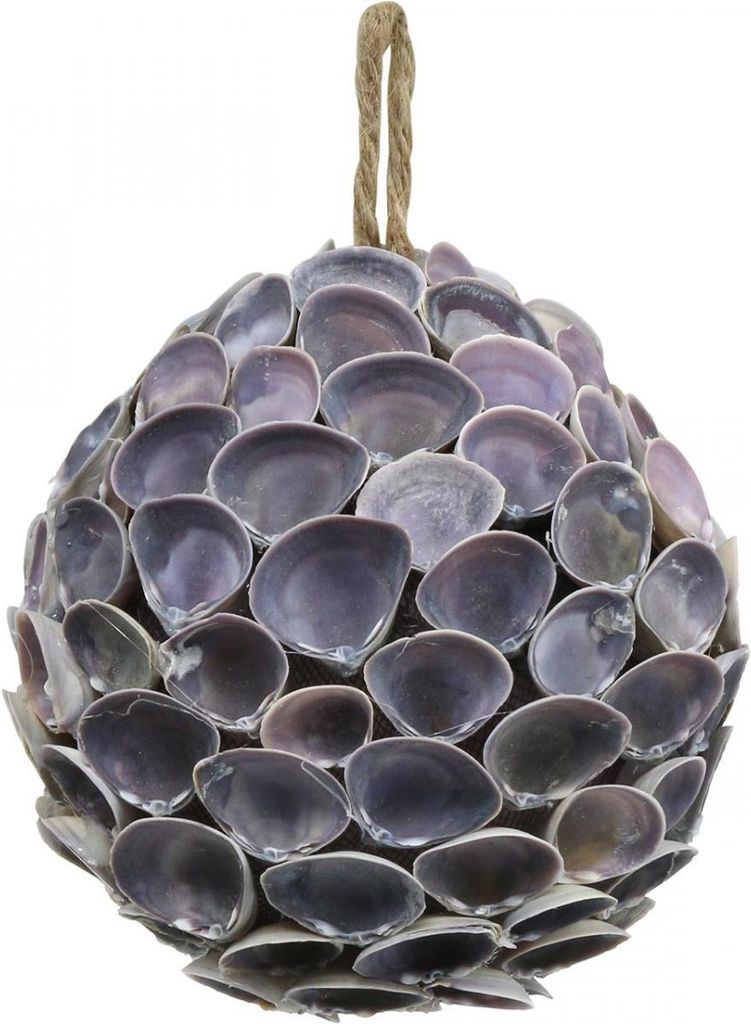 Muschel Kugel Maritim Violett Deko Ø12cm Muscheln zum Hängen