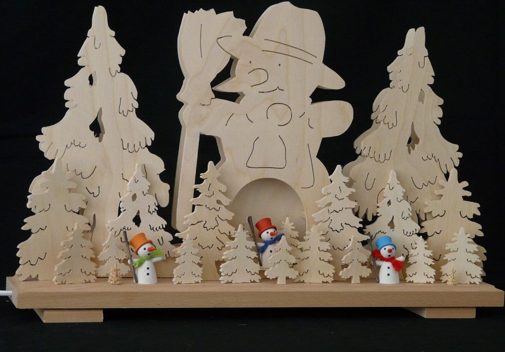 Original Erzgebirgischer Marken Schwibbogen Lichterbogen 50 x 31 cm S50-2_31