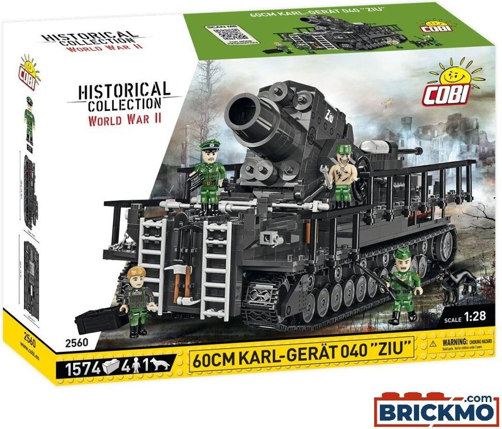 COBI 2560 II WW 60 cm Karl-Gerat 040 "Ziu", 1:28, 1574 k, 5 Obrázek produktu 4