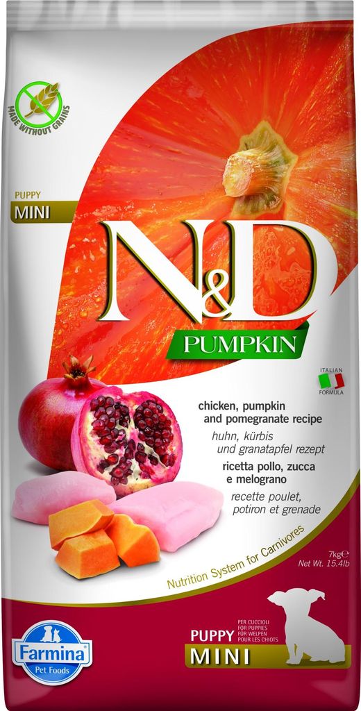 N&D Pumpkin DOG Puppy Mini poulet & grenade variantes 7 kg Image du produit 