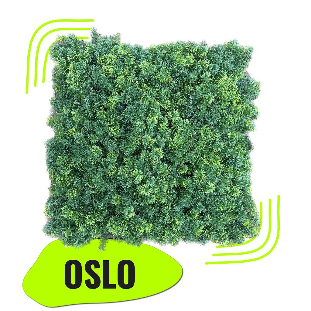 OSLO | Premium Mooswand grün Wald | Gastronomie künstliches Moos Wandmontage | Wandbehang Pflanzenwand Terrasse Praxis