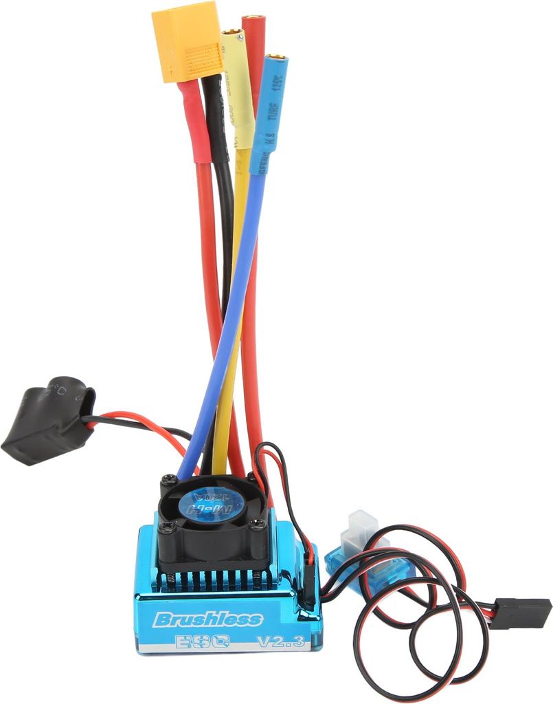 120A RC Bürstenloser Regler, programmierbar, wasserdicht, staubdicht, 9. Beschleunigungsstufe, XT60-Stecker für 1/10 1/8 Auto
