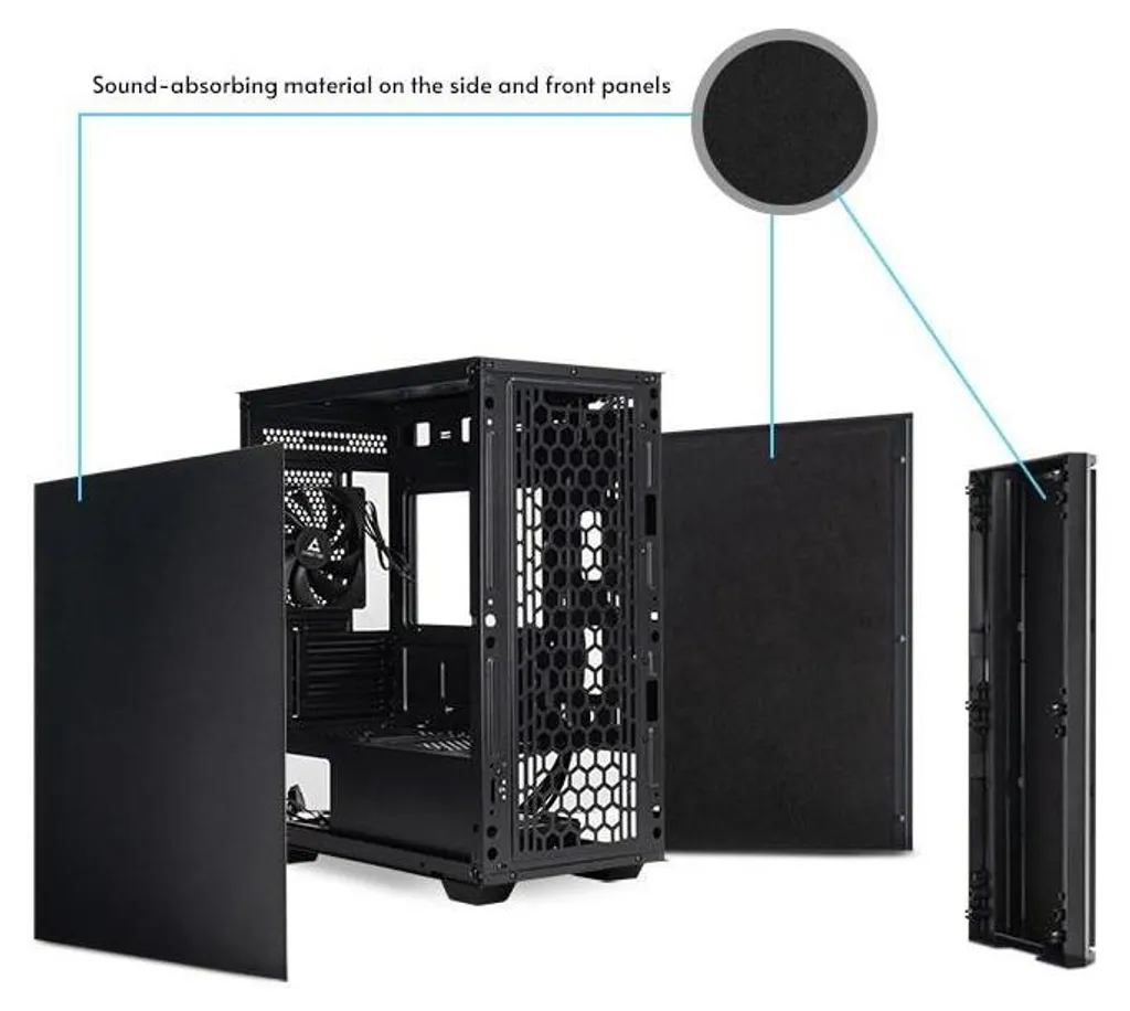 Boîtier PC Chieftec AZ-01B-OP Noir Polyvalent avec Panneaux Amovibles Faciles