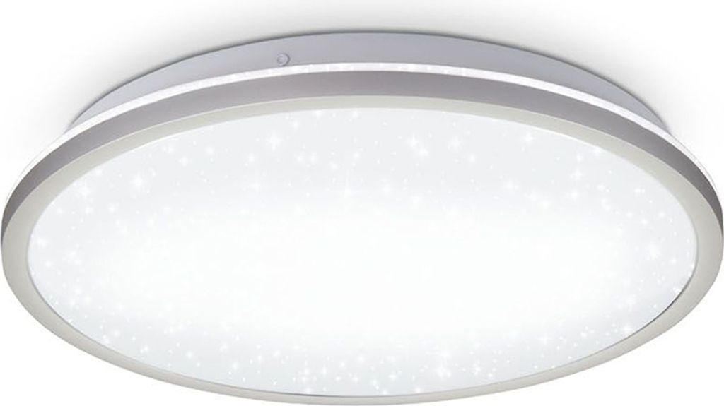 B.K.Licht LED Deckenleuchte Silber rund Ø28cm 18W 2000lm Produktbild 