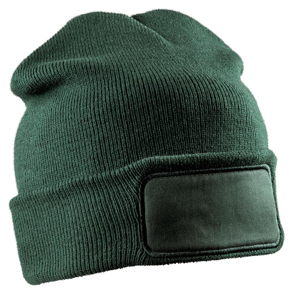 Result Winter Essentials - Mütze Fläche zum Bedrucken für Herren/Damen Uni FK1378 (Einheitsgröße) (Flaschengrün)