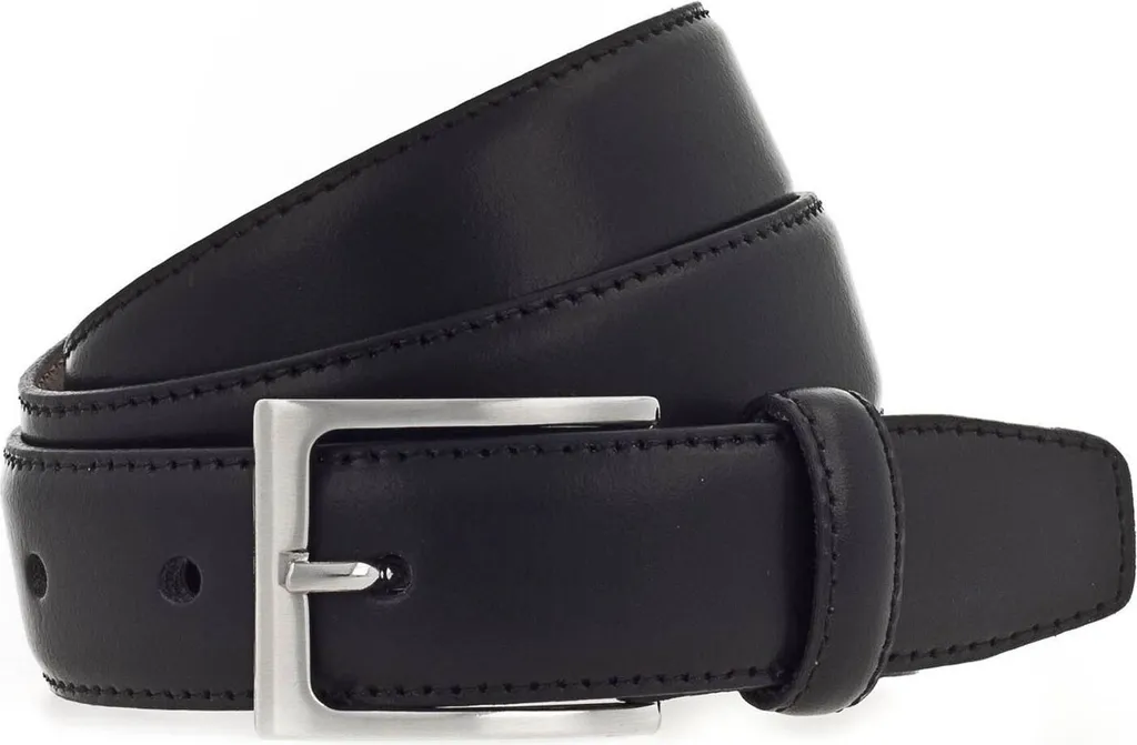 Vanzetti Cintura 30mm W75 Nero - Cintura Business in Pelle per Uomo e Donna - 1