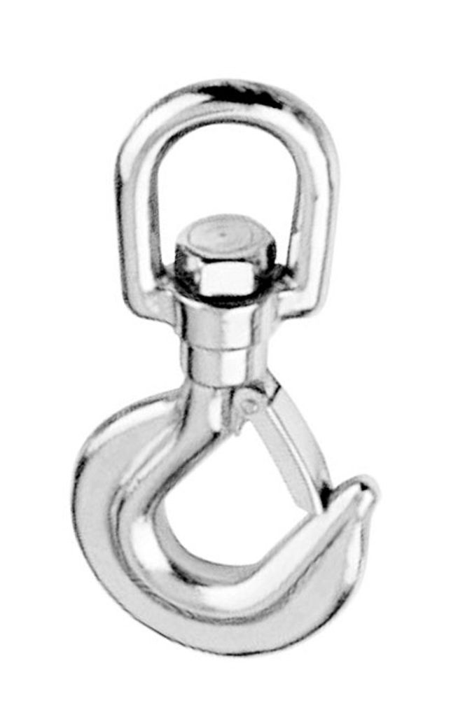 Trailerhaken mit Wirbel 193mm, Edelstahl A4