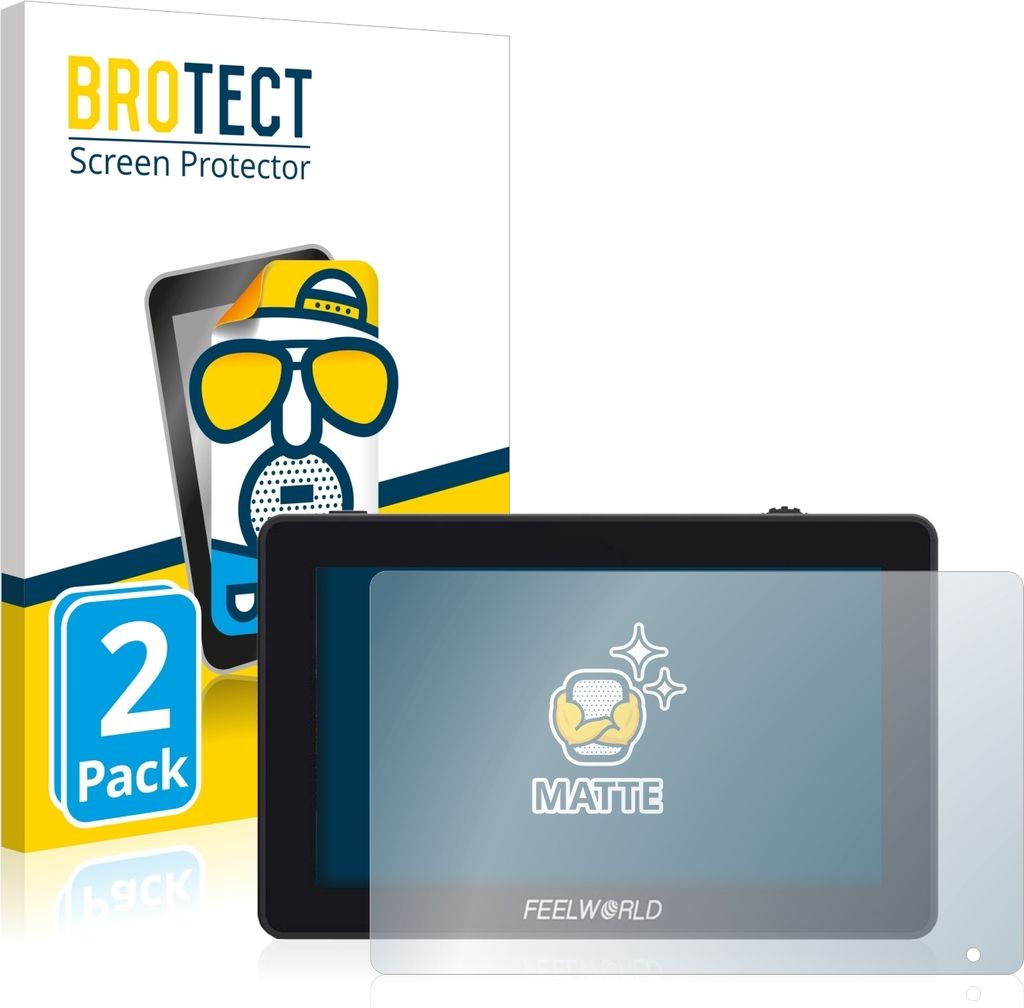2x BROTECT Schutzfolie für Feelworld F6 Plus Displayschutz Displayschutzfolie Folie Matt Entspiegelungsfolie