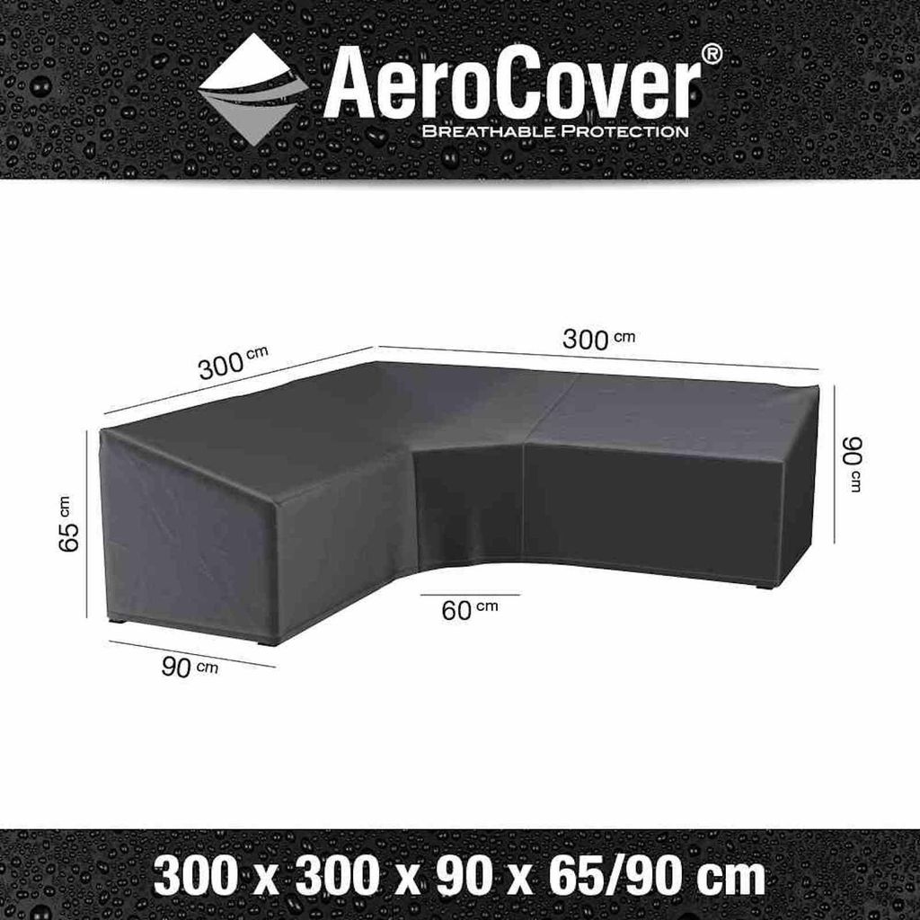 Platinum Aerocover Loungesethülle 300x300x90x65 cm - L-Form Produktbild 